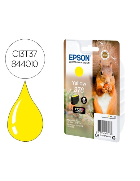 Ink-jet epson singlepack amarillo 378 claria...