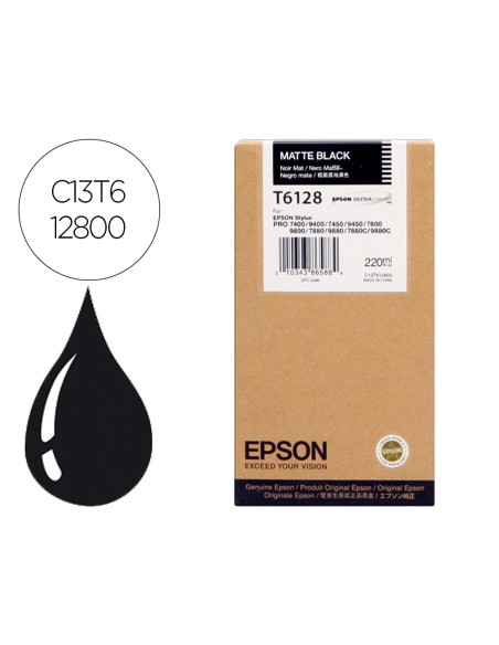 Ink-jet epson gf stylus photo 7450/9450/ 7400/9400/7880/ 9880/7800/9800 negro mate alta capacidad