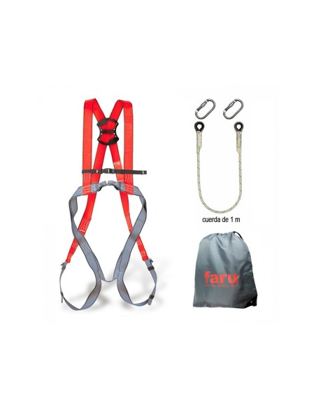 Conjunto anticaidas faru arnes p30f + cuerda...