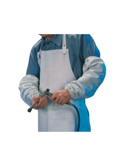 Manguito para soldador faru cuero al cromo puño elastico y cordon sujecion superior