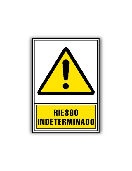 Pictograma archivo 2000 riesgo indeterminado pvc amarillo luminiscente 210x297 mm