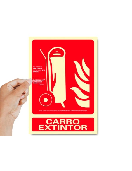 Pictograma archivo 2000 carro extintor pvc rojo...