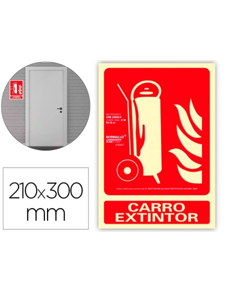 Pictograma archivo 2000 carro extintor pvc rojo...