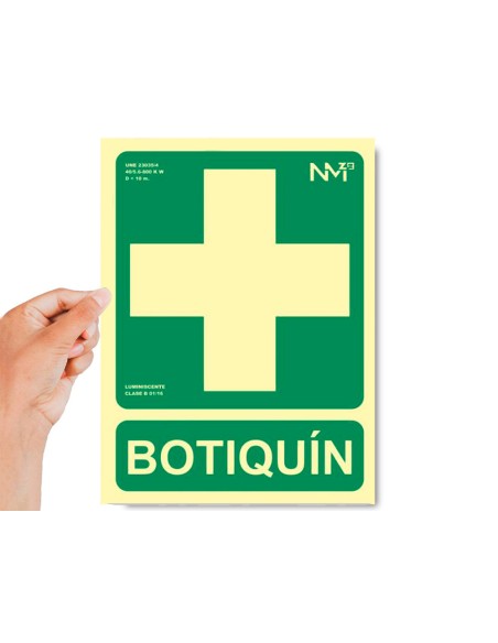 Pictograma archivo 2000 botiquin pvc verde luminiscente 224x300 mm