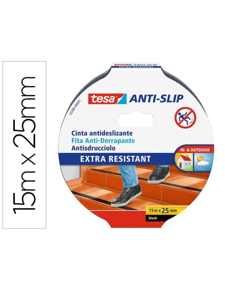 Cinta antideslizante adhesiva tesa uso interior...