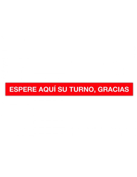 Cinta de señalizacion adhesiva apli espere su turno 100 x 10 cm