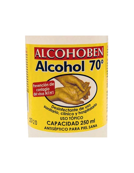 Alcohol etilico alcohoben de 70º bote de 250 ml