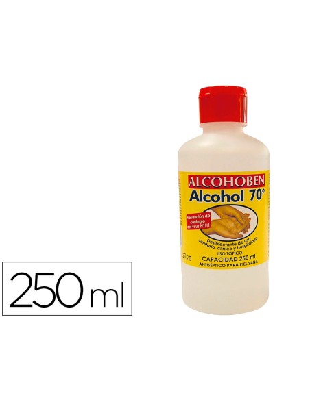 Alcohol etilico alcohoben de 70º bote de 250 ml