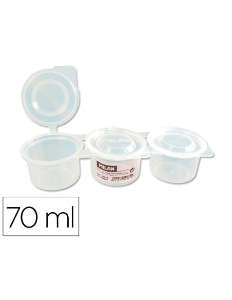 Vaso para mezcla pinturas milan triple con tapa...