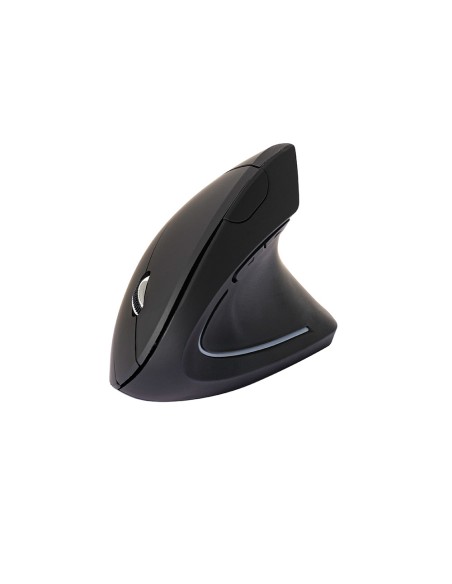 Raton q-connect optico inalambrico ergonomico vertical dpi 800/1200/1600 pilas aaa negro