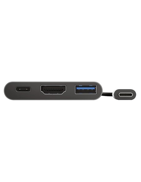 Adaptador trust dalyx 3 en 1 multipuerto usb-c / usb-a usb-c hdmi 2.0 color aluminio