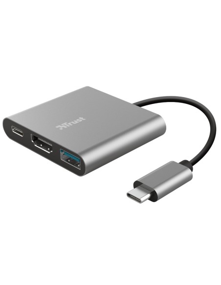 Adaptador trust dalyx 3 en 1 multipuerto usb-c...