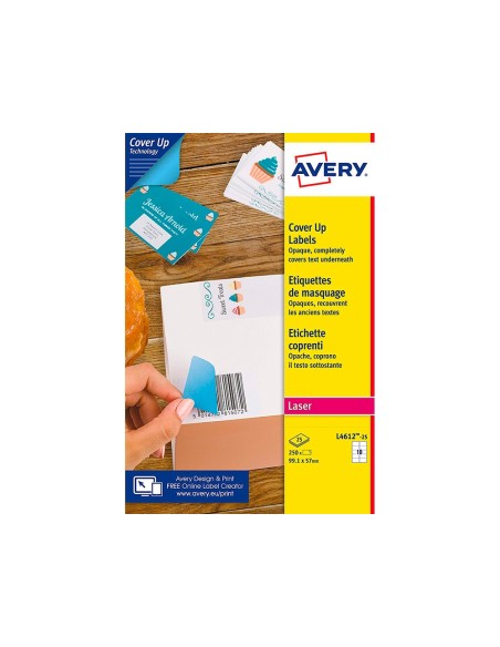 Etiqueta adhesiva cubriente avery permanente...