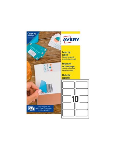 Etiqueta adhesiva cubriente avery permanente...
