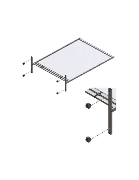 Rueda giratoria nobo para pantalla separadora nobo premium plus pack de 4 unidades