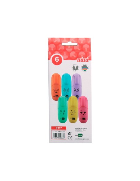 Rotulador liderpapel mini fluorescente pastel...