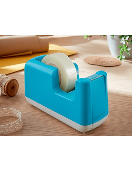 Portarrollo sobremesa leitz cosy plastico para cintas 33 mt color azul