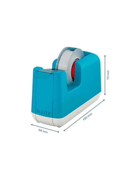 Portarrollo sobremesa leitz cosy plastico para cintas 33 mt color azul