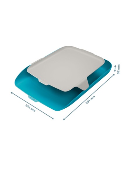 Bandeja sobremesa plastico leitz cosy azul 274x62x391 mm