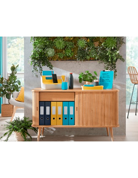 Bandeja sobremesa plastico leitz cosy set de 2 unidades amarillo 274x81x407 mm