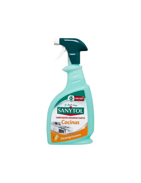 Limpiador desinfectante sanytol para cocinas con pistola pulverizadora bote de 750 ml