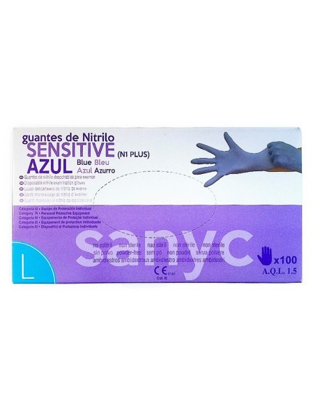 Guantes de nitrilo desechable sensitive sin...