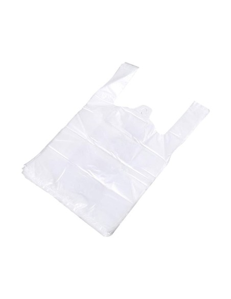 Bolsa camiseta reciclada 70% blanca 50 mc 30x40...