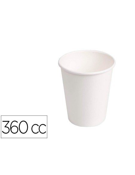Vaso de carton biodegradable blanco 360 cc...