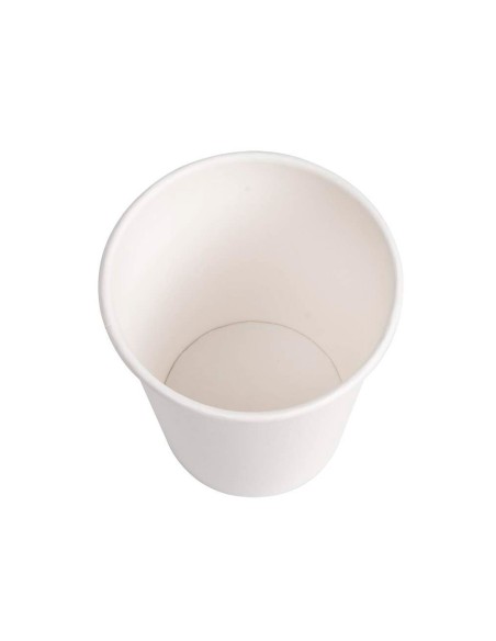 Vaso de carton biodegradable blanco 220 cc paquete de 50 unidades