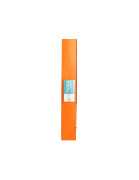 Carpeta liderpapel 4 anillas mixtas 40 mm polipropileno din a4 naranja fluor opaco
