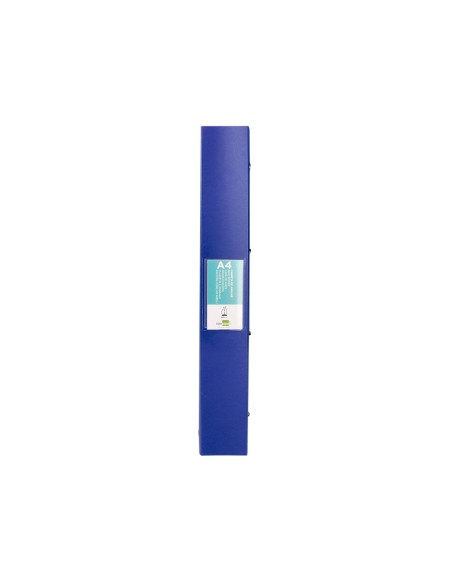 Carpeta liderpapel 4 anillas mixtas 40 mm polipropileno din a4 azul translucido