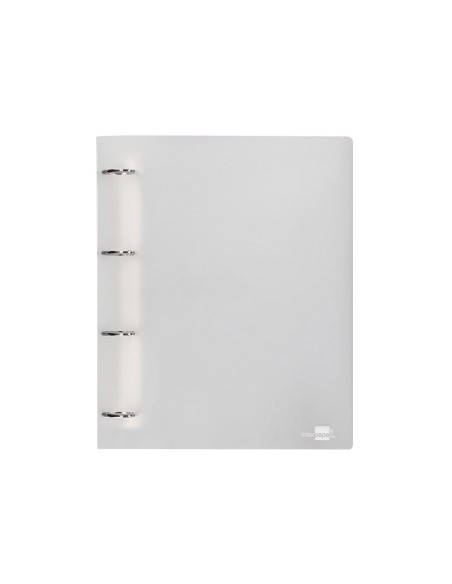 Carpeta liderpapel 4 anillas mixtas 40 mm polipropileno din a4 transparente