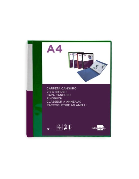 Carpeta liderpapel canguro 2 anillas 25 mm...