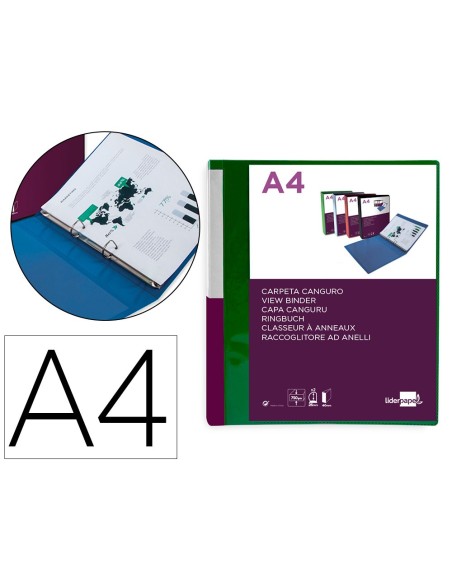 Carpeta liderpapel canguro 2 anillas 25 mm...