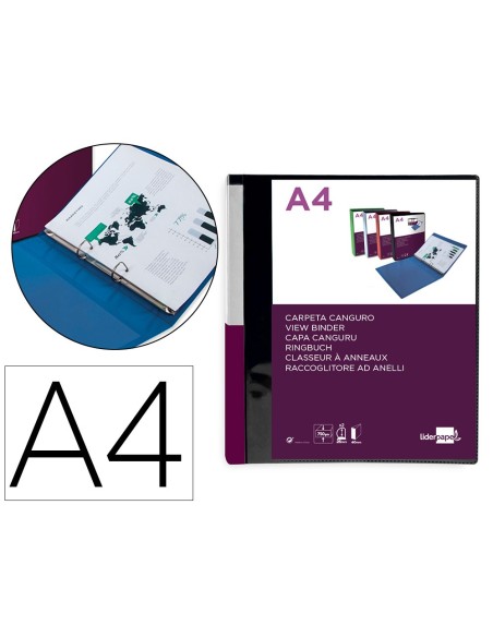 Carpeta liderpapel canguro 2 anillas 25 mm...
