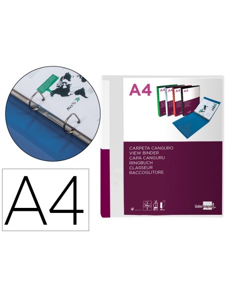 Carpeta liderpapel canguro 2 anillas 25 mm...