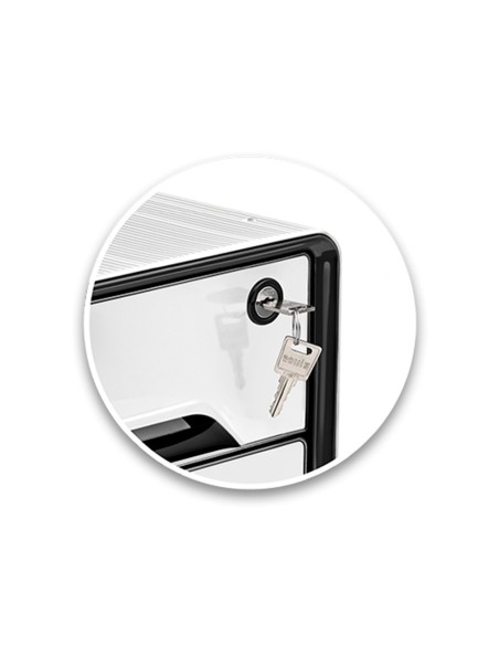 Fichero cajones de sobremesa cep smoove secure con cerradura 4 cajones color blanco/negro 288x360x270 mm
