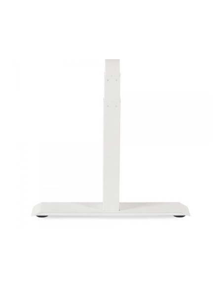 Mesa rocada regulable en altura electricamente hasta 129 cm estructura de acero tablero 160 cm color haya