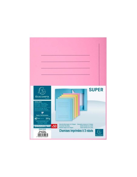 Subcarpeta cartulina con 3 solapas exacompta...