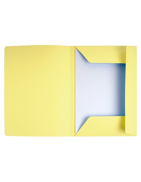 Subcarpeta cartulina con 3 solapas exacompta din a4 impresa amarillo canario 210 gr