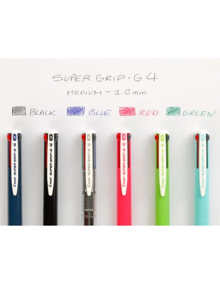 Boligrafo pilot super grip g 4 colores...