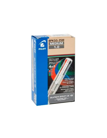 Boligrafo pilot super grip g 4 colores...