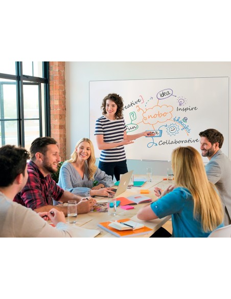 Pizarra blanca nobo ip pro 40\" acero...