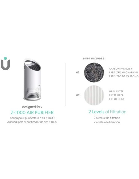 Filtro hepa leitz dupont para purificador de aire trusens z-1000