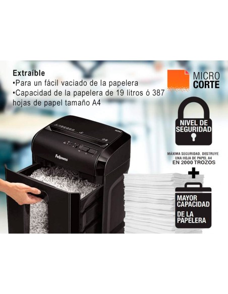 Destructora de documentos fellowes 10m...