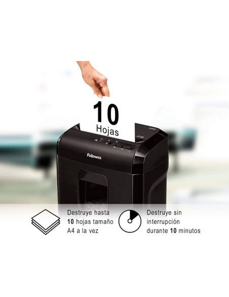Destructora de documentos fellowes 10m...