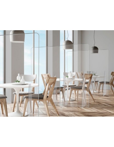 Pantalla de proteccion archivo 2000 de pie metacrilato transparente 900x1850 mm