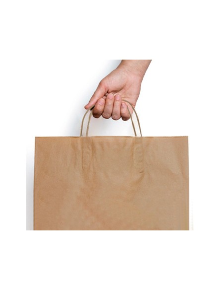 Bolsa kraft basika natural reciclado 90 gr asa...