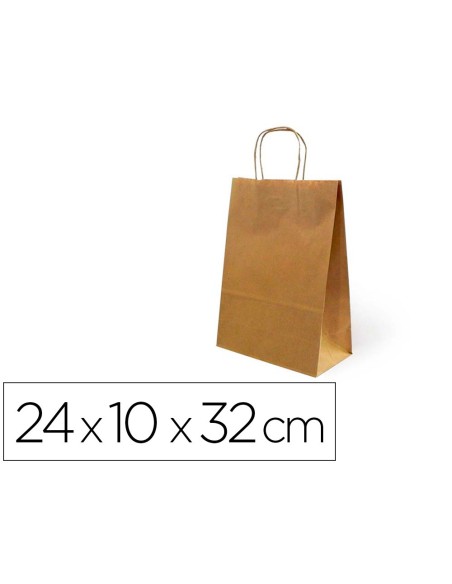 Bolsa kraft basika natural reciclado 90 gr asa...