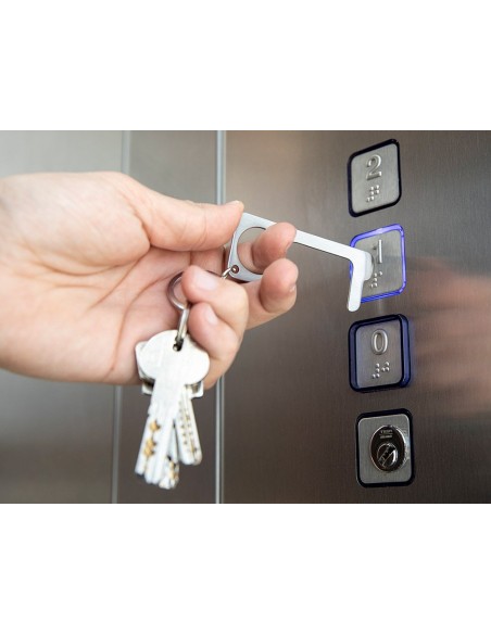 Llavero higienico anticontacto bigox acero...